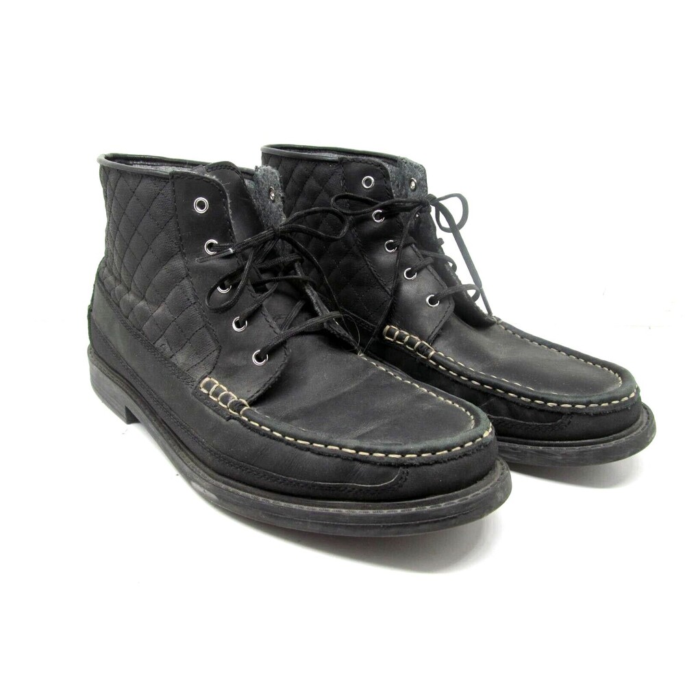 Cole Haan Maine Pinch Mens Black Leather Quilted Ankle Boots US 10 M